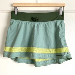 PATAGONIA Strider Nine Trails Running Skort in Mint Blue Size XS